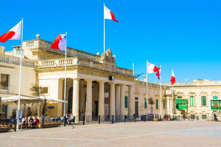 The Main Guard in the square facing the Grandmaster's Palace, Valletta, Malta